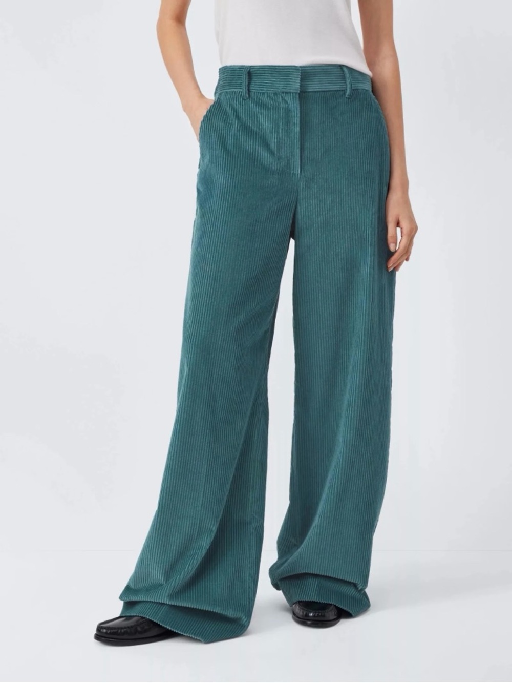 Weekend Max Mara Tania Corduroy Pants Teal Size 10